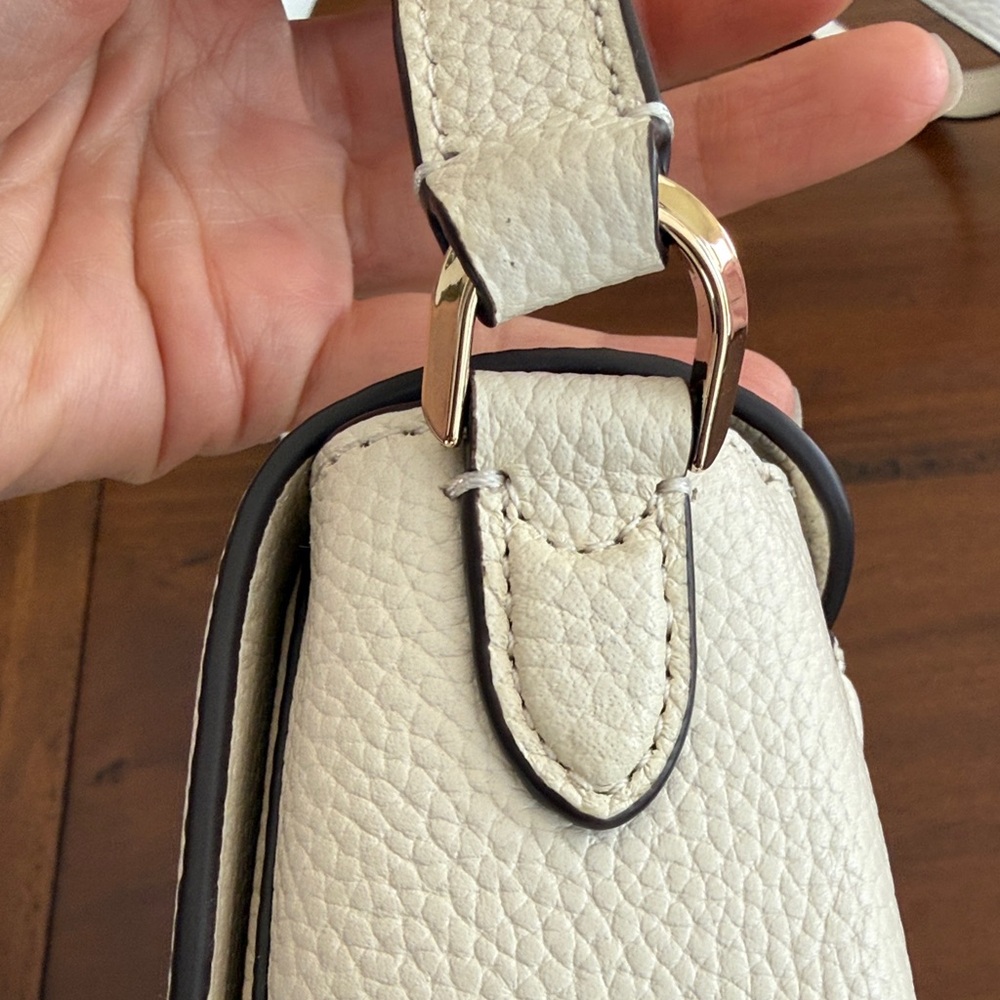 Kate Spade Beige Crossbody Saddle Bag with Dust Bag - Picture 3 of 9